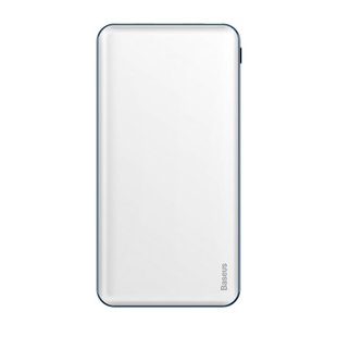 PowerBank Baseus Simbo 10000mAh, Input: 5V/2,4А/1,5А(Type-C,Lightning), Output:5V/3А/2,1А(Type-C,USB), FastCharge,Q1,plastic,White 50013B8C56BA фото