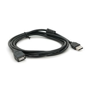 Подовжувач USB 2.0 AM/AF 2.0m 1 ферит чорний Пакет Q250 2000000073668YT фото