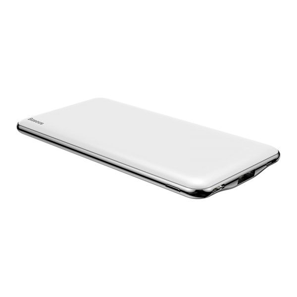 PowerBank Baseus Simbo 10000mAh, Input: 5V/2,4А/1,5А(Type-C,Lightning), Output:5V/3А/2,1А(Type-C,USB), FastCharge,Q1,plastic,White 50013B8C56BA фото