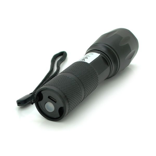 Ліхтар ручний CATA CT-8025 1LED Cree XM-L T6 10W 5 режимів ZOOM 18650/3400 вбудований Black IP44 microUSB 132х33х27мм BOX 2000000289786YT фото