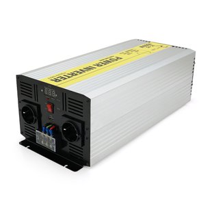 Инвертор напряжения RITAR RSC-5000, 12V/220V, 5000W с правильной синусоидой, 2xShuko, 1xUSB, клеммные провода, клеммные колодки, BOX, Q2 15537B75DEFC фото