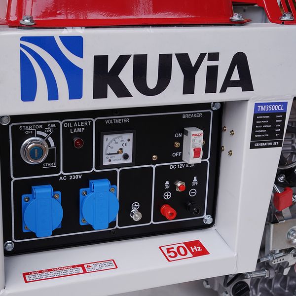 Генератор дизельний Kuyia TM3500CL, однофазний, 110-240V, 50Hz, 2,8-3кВт, об'єм 12,5л B8F277636B17 фото