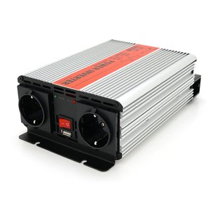 Инвертор напряжения RITAR RSX-1000, 12V/220V, 1000W с аппроксимированной синусоидой, 2xShuko, 1xUSB, клеммные провода, BOX, Q8 1CCD68F0A967 фото