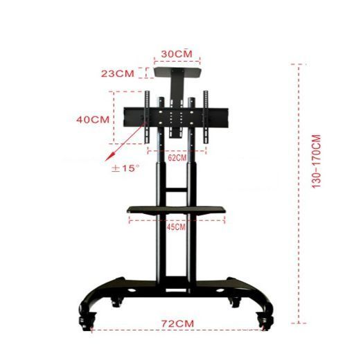 Кронштейн для TV PiPo PP- AVA 1500 32"-46"-75" до 45кг кут нахилу &plusmn;15&deg; Black Box 2000000005690YT фото
