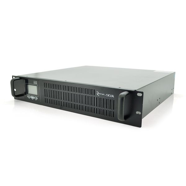 ИБП с правильной синусоидой ONLINE Ritar RT-1KS-LCD, RACK 1000VA (900Вт), 24 В, Встроенная батарея 12V 7,5 Ah х 2 шт (482*440*87), Q1 97D9A43DD90A фото