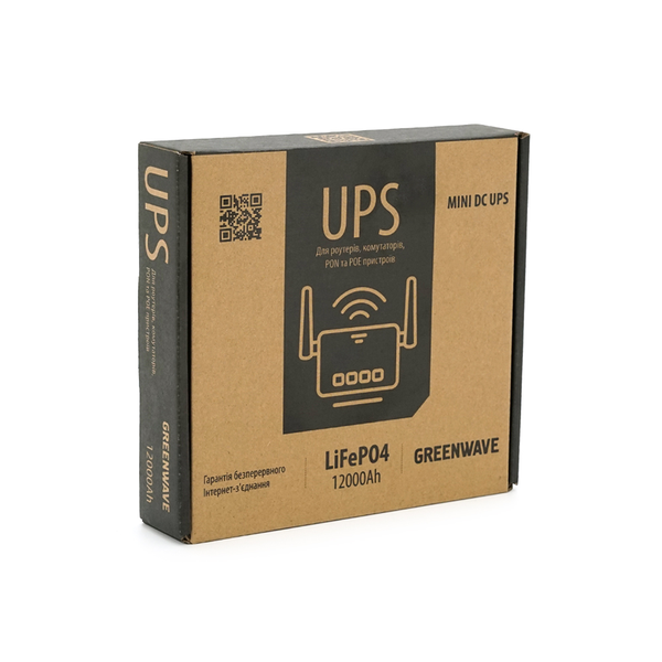 Джерело безперебійного живлення Green Wave ECO418Pro-18W для роутера 12000 мАч з PoE eve1884 фото