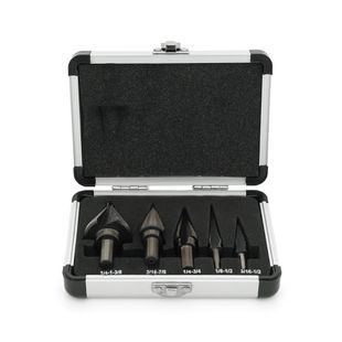 Набір свердел YOSO ступінчастих крокових Premium black HSS1/4-1-3/8&rdquo; 3/16-7/8&rdquo; 1/4-3/4&rdquo; 1/8-1/2&rdquo; 3/16-1/2&rdquo; металевий кейс 2000000282626YT фото