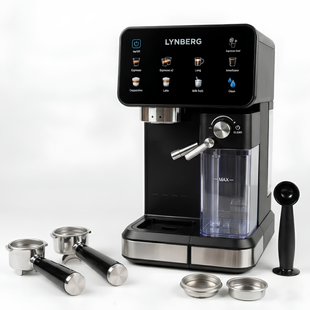 Автоматична кавомашина Lynberg Cafe Lux 20K LB5803 з капучинатором, 3000 Вт eve1812 фото