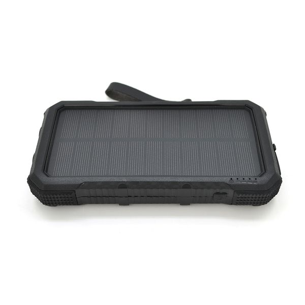 Power bank 20000 mAh Solar, Type-C/PD/QC3.0, ударозахищений прогумований корпус, Black, Corton BOX 71E2E910E702 фото