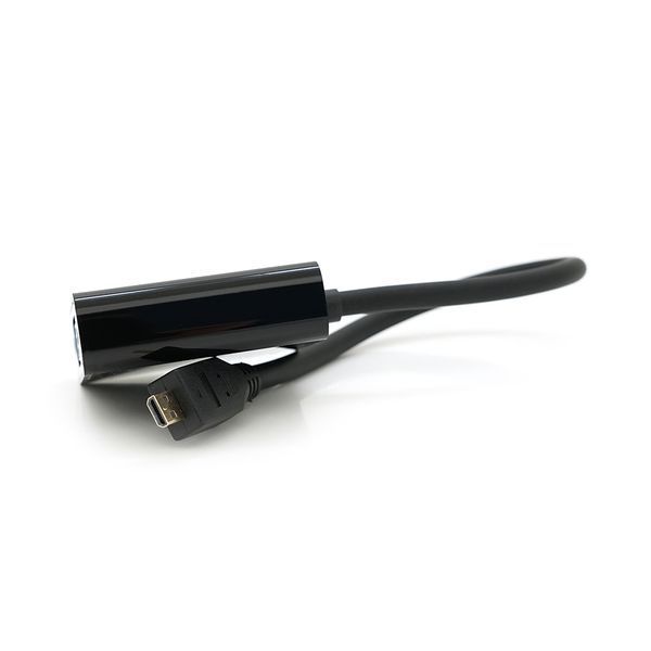Конвертер micro HDMI (папа) на VGA(мама) 30cm, Black, 4K/2K, Пакет 2000000165370YT фото
