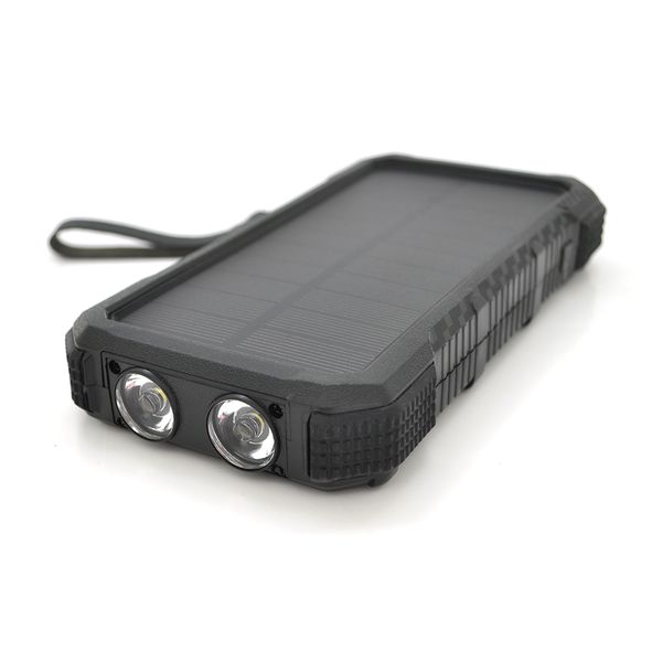 Power bank 20000 mAh Solar, Type-C/PD/QC3.0, ударозахищений прогумований корпус, Black, Corton BOX 71E2E910E702 фото