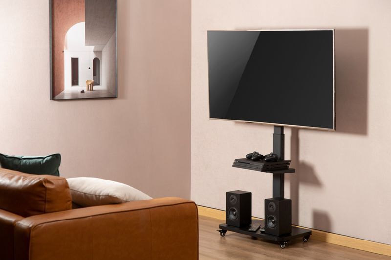 Підлогова тумба під телевізор поворотна Gembird TVS-75S-02 1607729EDG фото