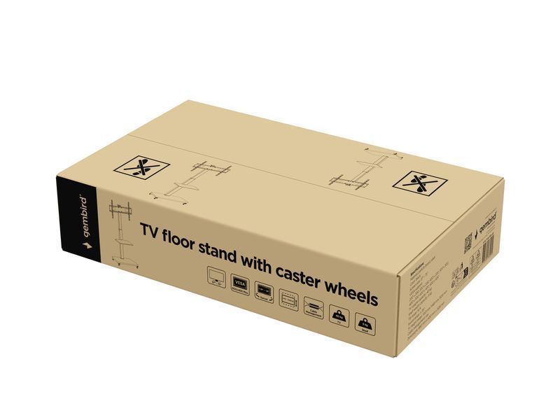 Підлогова тумба під телевізор поворотна Gembird TVS-75S-02 1607729EDG фото
