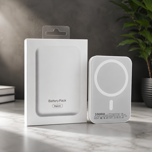 Магнітний зовнішній акумулятор Power Bank MagSafe 10000 mAh білий eve1813 фото