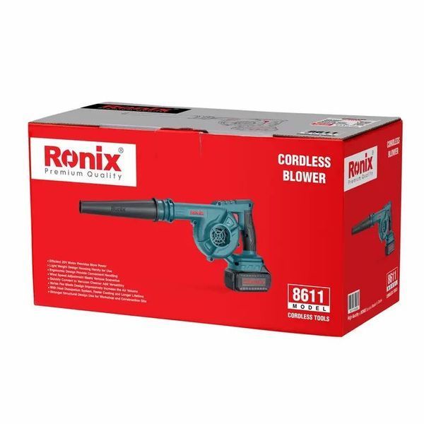 Акумуляторна повітродувка Ronix 8611 1607320EDG фото