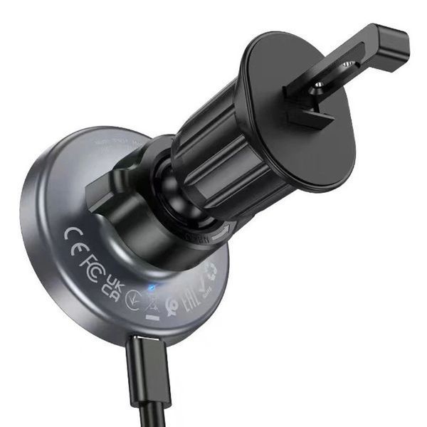 Автотримач BOROFONE BH211+ Wireless Charging 15W кріплення на решітку магніт Black Box 2000000381565YT фото