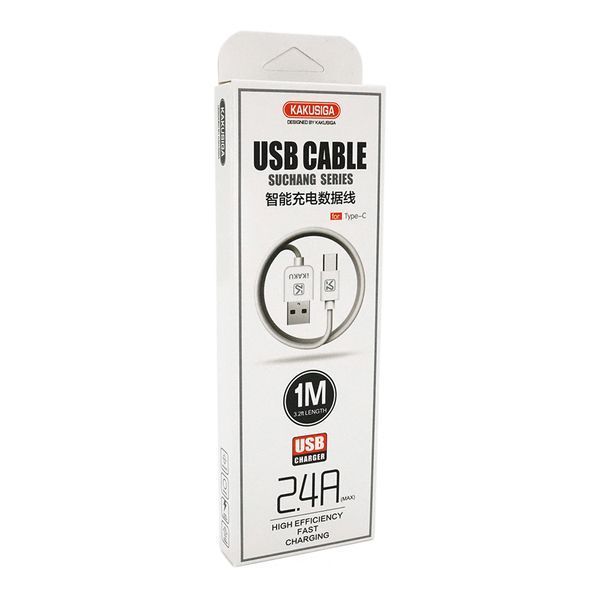 Кабель iKAKU KSC-060 SUCHANG charging data cable series for Type-C, White, длина 1м, 2,4А, BOX 6921042107844YT фото