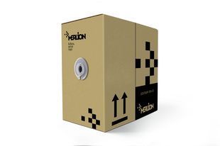 Кабель КНПЕт FTP (4*2*0.5) 4p 24 AWG Merlion (CCA) ізоляція ПВХ+ПЕ екран для зовн робіт з тросом 1,0 mm 305м Black Corton BOX (450x450x500) Q1 2000000035017YT фото