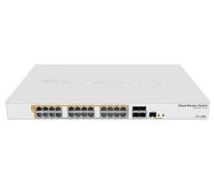 Комутатор 24 порти керований MikroTik CRS328-24P-4S+RM PoE 00-00000300VIAT фото