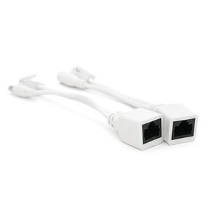 POE инжектор пассивный (пара) 802.3at (30Вт) с портами Ethernet 10/100Mbps, white, OEM Q50 2000000075150YT фото