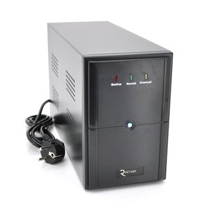 ДБЖ Ritar E-RTM600L-U (360W) ELF-L, LED, AVR, 2st, USB, 2xSCHUKO socket, 1x12V7Ah, метал Case Q4 (370*130*210) 4,8 кг (310*85*140) 771B4ED9860F фото