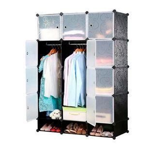 Шкаф для вещей пластиковый Voltronic MP28-51A 102х37х76см черный 2880000415886YT фото