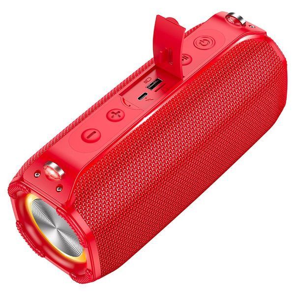 Портативна колонка HOCO HC23 червона IPX4 BT 5.0 2x5W RGB підсвітка 2880000419938YT фото