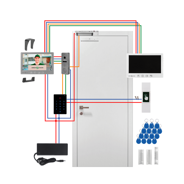 Комплект домофону з WiFi контролером та двома моніторами GV-512 5EF74F4C6E96 фото