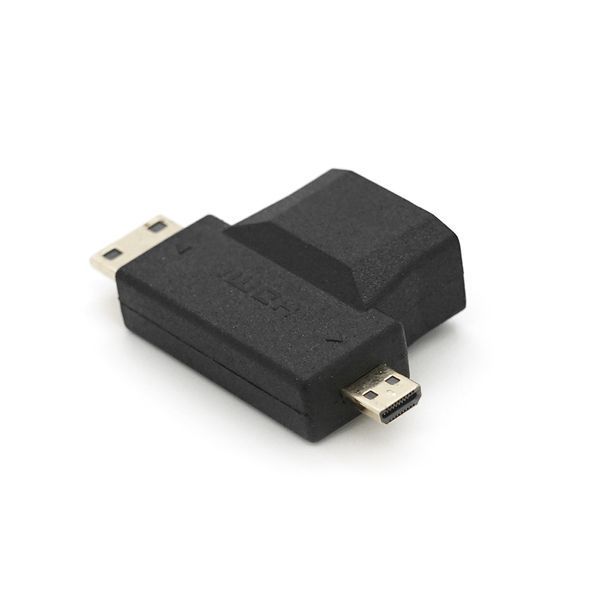 Перехідник mini HDMI(тато)-micro HDMI(тато)-HDMI(мама) 2000000024080YT фото
