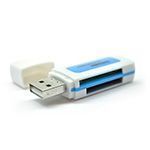 Кардридер універсальний 4в1 MERLION CRD-5BL TF/Micro SD USB2.0 Orange OEM Q50 2000000064246YT фото