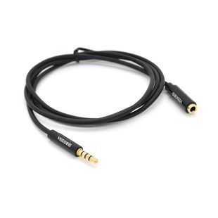 Подовжувач VEGGIEG AFB-1 Audio DC3.5 папа-мама 1.0м GOLD Stereo Jack круглий Black cable Пакет 2000000198569YT фото