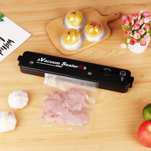 Вакууматор побутовий Vacuum Sealer чорний вакуумний упаковщик 100 Вт пластик 7.6 х 37 х 4.8 см до 30 см eve1039 фото
