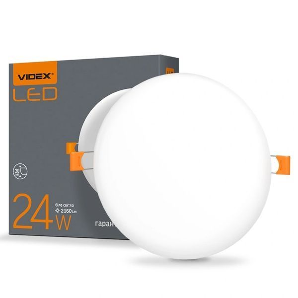 LED светильник безрамочный круглый VIDEX 24W 4100K 220V 99-00017524VIAT фото