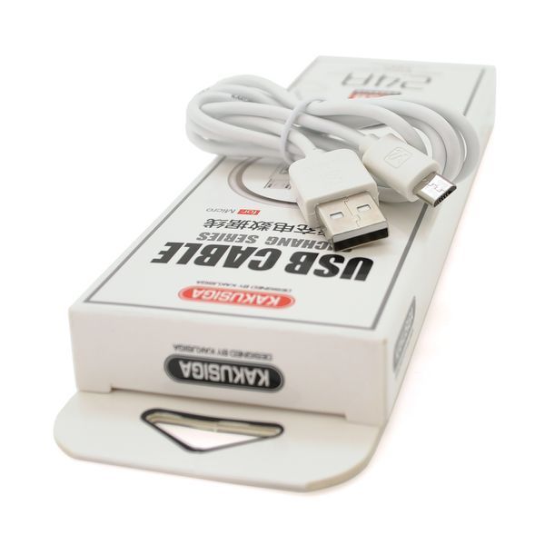 Кабель iKAKU KSC-060 SUCHANG charging data cable series for micro, White, длина 1м, 2,4А, BOX 6921042107837YT фото