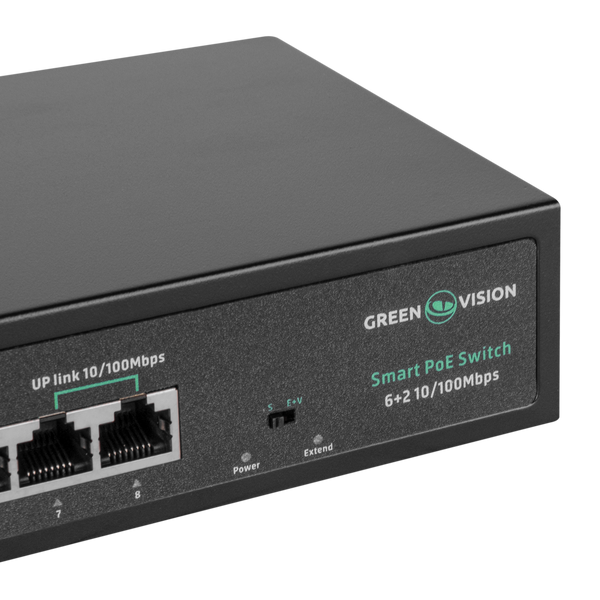 Комутатор мережевий POE GV-015-D-06+2P 21310LP фото