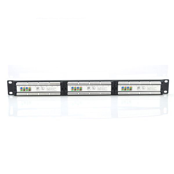 Патч-панель RITAR 24 порта UTP DUAL кат 5Е 19" 1U не экранированная черная, с задним организатором кабеля Q25 2041220075148YT фото