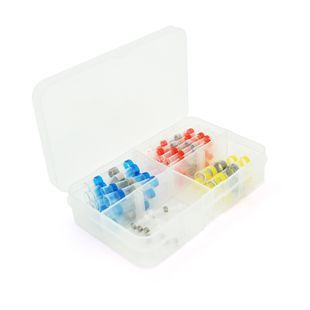 Набір термоусадних гільз з припоєм Q50 Red 0.5-1.50mm&sup2; (23) Blue 1.50-2.50mm&sup2; (12) Yellow 4.00-6.00mm&sup2; White (10) 0.25-0.35mm&sup2; (5) 2000000045016YT фото