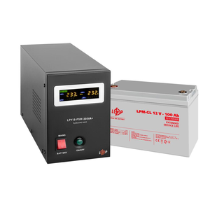 Комплект резервного живлення LP (LogicPower) ДБЖ + гелева батарея (UPS B300 + АКБ GL 1200Wh) 30710LP фото