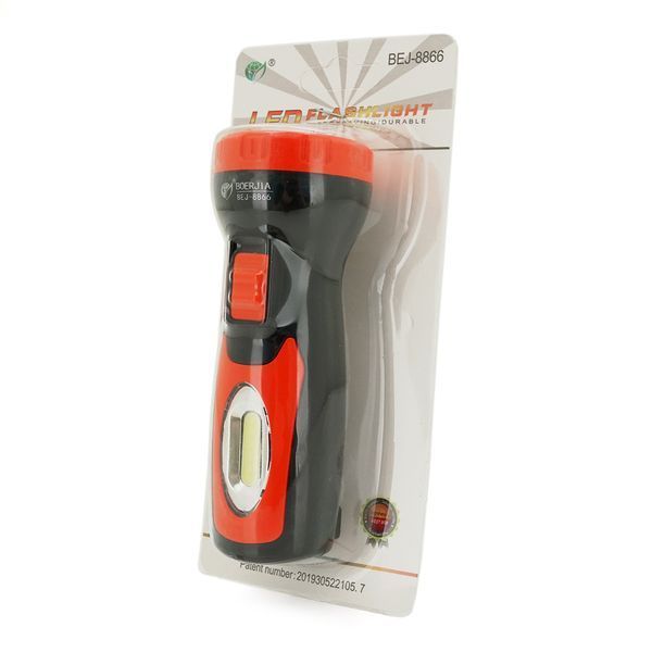 Ліхтарик ручний POWERMASTER BEJ-8866 2 режим вбудований акум 1 led+COB IP40 заряд 220V 130х50х40 Blister 2000000293363YT фото