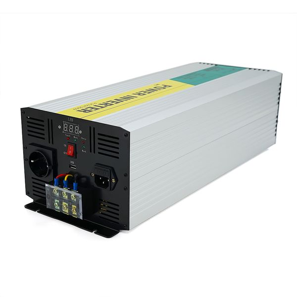 Инвертор напряжения RITAR RSCU-4000, 12V/220V, 4000W с правильной синусоидой, встроенное зарядное устроиство, 1xShuko, 1xUSB, клеммные колодки, BOX,Q2 85FC33F7143E фото