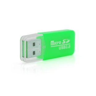 Кардридер універсальний MERLION CRD-1GR TF/Micro SD USB2.0 Green OEM Q1500 2000000010212YT фото