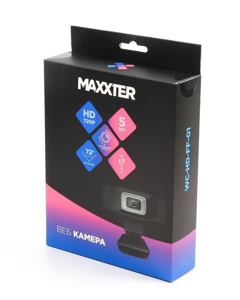 Веб-камера USB 2.0 WC-HD-FF-01, HD 1280x720, Fixed-Focus, чорний колір 1604837EDG фото