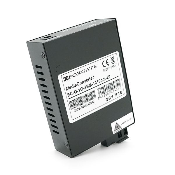 Медиаконвертер FoxGate 1310nm одноволоконный Full/Half duplex SC 20km блок питания 5V 1A 2880000440536YT фото