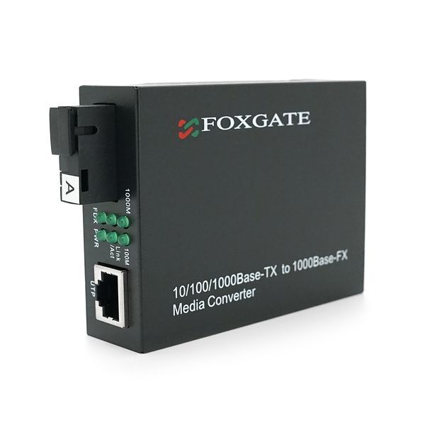 Медиаконвертер FoxGate 1310nm одноволоконный Full/Half duplex SC 20km блок питания 5V 1A 2880000440536YT фото
