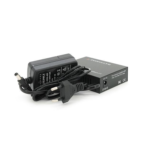 Медиаконвертер FoxGate 1310nm одноволоконный Full/Half duplex SC 20km блок питания 5V 1A 2880000440536YT фото