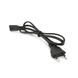 Кабель питания 0.8m, 0.5mm, PC-184/2 CEE7/16-C7 2 pin (для бытовой техники), Black, OEM Q500 2000000387956YT фото 2