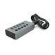 Хаб USB 3.0, 4 порта USB 3.0 + 1 порт QC3.0, с переключателями на каждый порт, DC5V3A, Black, BOX 2000000270388YT фото 1