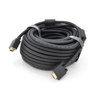 Кабель VEGGIEG VG-30 VGA 3+6 30m male to male папа-папа OD-8.0mm 2 ферити круглий Black конектор Gold Box 2000000196992YT фото