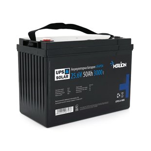 Літій-залізо-фосфатний акумулятор Merlion LiFePO4 25.6V 50AH,(325x170x230), 3000 циклів 1A0CD4D4351E фото