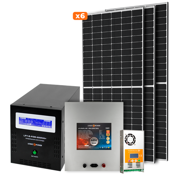 Солнечная электростанция (СЭС) 4kW АКБ 4.3kWh (литий) 100 Ah Премиум 4D744B6DB8F8 фото